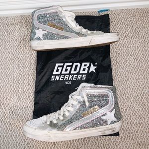 Golden Goose Glitter Slide Sneakers